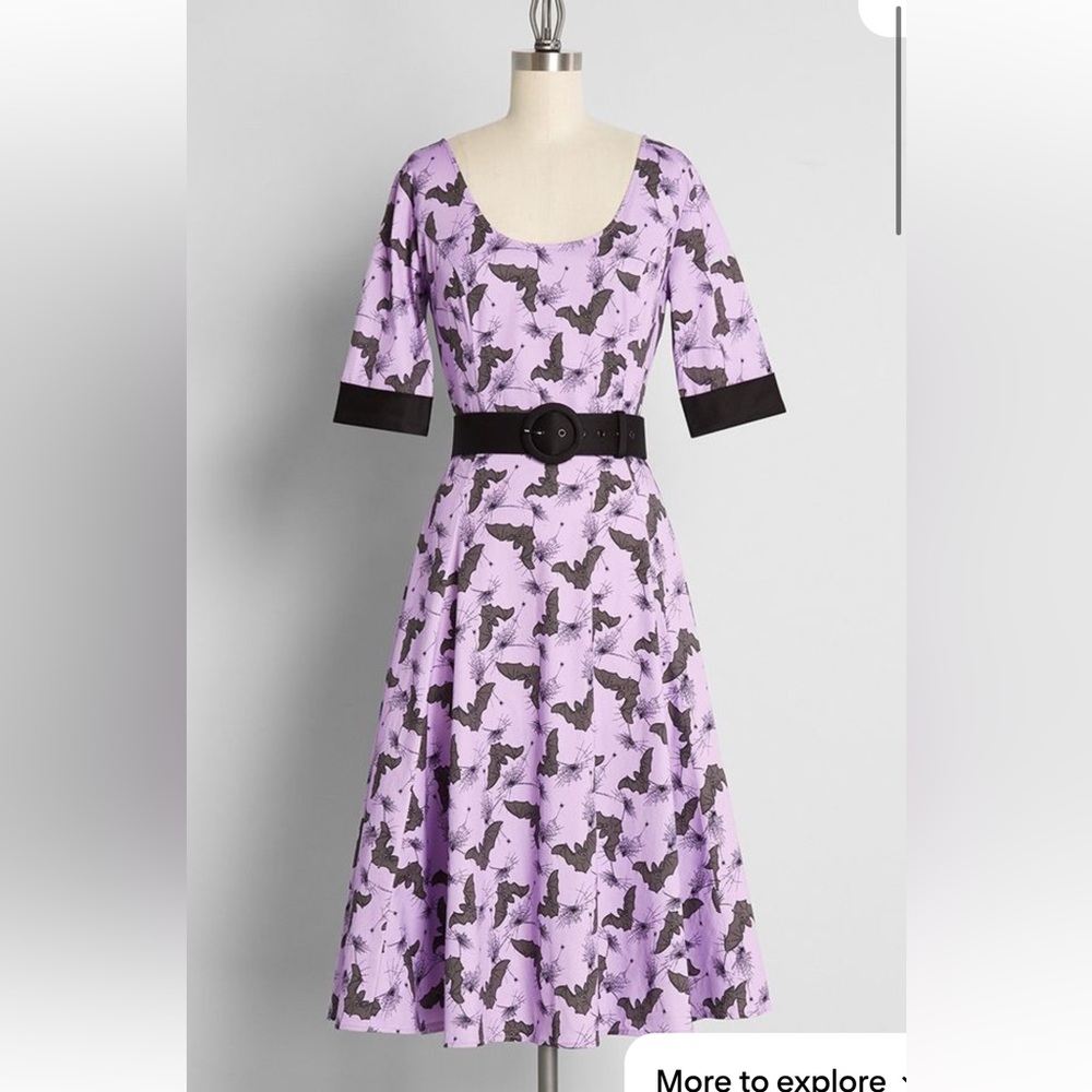 NWT ModCloth x Collectif Bats Swing Dress